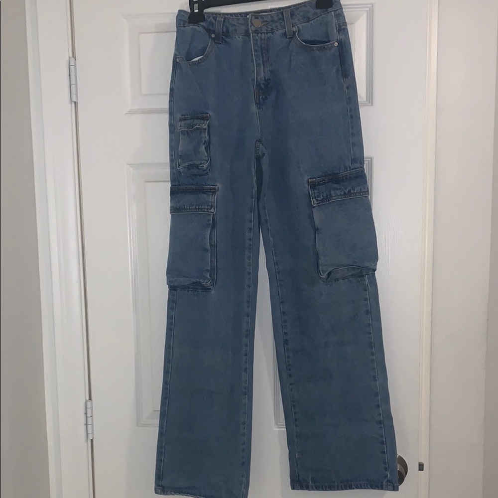 Blue Cargo Women Jeans